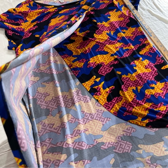 A Vintage Eye Candy Women Dress High Low Mid Center Wrap Around 3xl - Picture 6 of 7